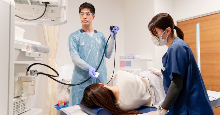 大腸カメラ検査の様子