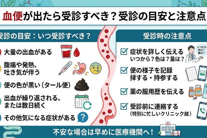 血便が出たら受診すべき?目安と注意点とは