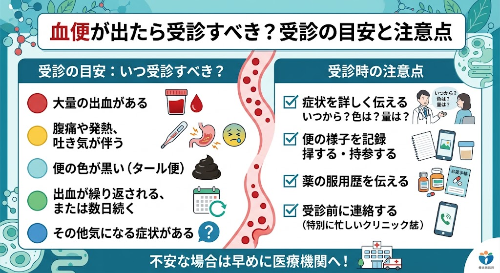 血便が出たら受診すべき？目安と注意点とは