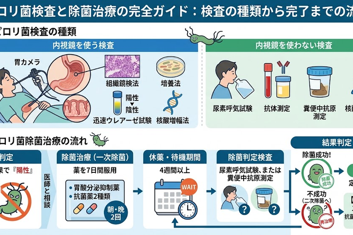 ピロリ菌検査は何をするの?除菌治療までの流れとは