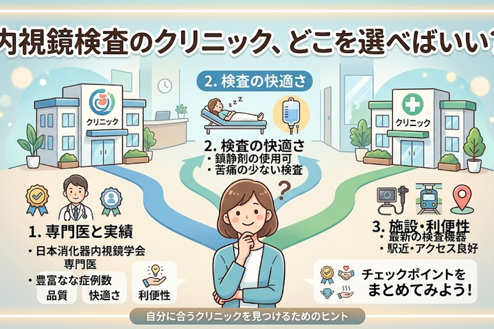 内視鏡検査のクリニック、どこを選べばいい?